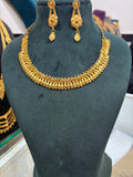 Gold Plated Mango Motif Necklace Set with Earrings